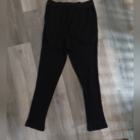Eileen Fisher Ribbed Knit Pull-on pant black Minimalist Medium - Picture 7 of 9